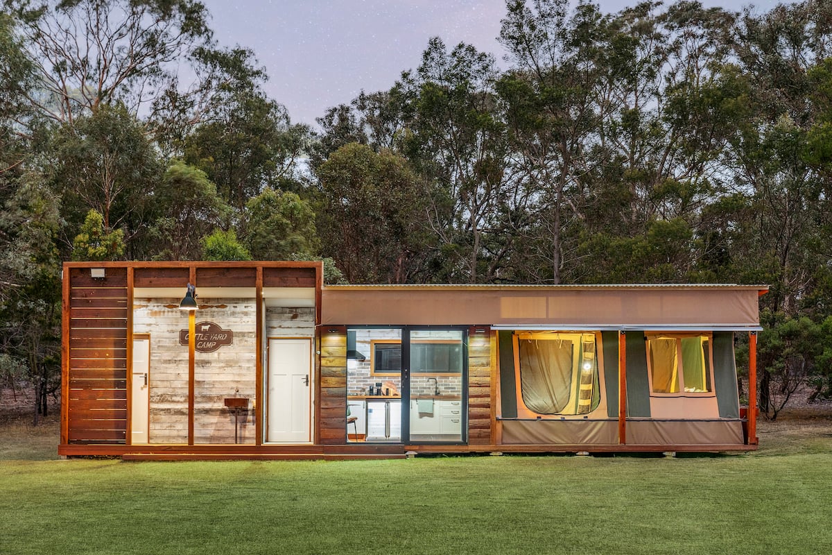 Luxury glamping tent at She Oaks